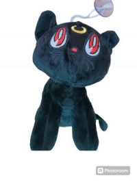 peluche  sailor moon luna neg 19cm