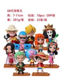 one piece  x10   11cm  bolsa 68 generaciones