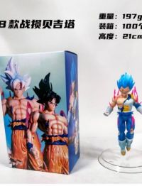 dragon ball  gogeta caja  18cm zul  7