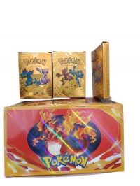 carta aluminio  pokemo  x20b dorado