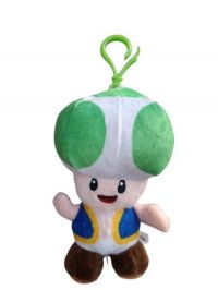 peluche  llavero mario bros  hongo  verde 12cm