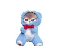 peluche  gatitos 22cm azul