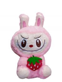 peluche labubu c/accesorio  rosaa 25cm