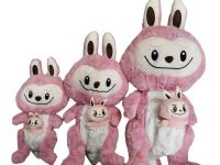 peluche  LABUBU canguro c/bebe 50cm rosa claro