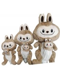 peluche  LABUBU canguro c/bebe 30cm  gris claro