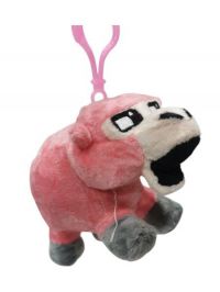 peluche llavero MINECRAFT  rosa 10cm