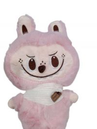  peluche LABUBU   pelo largo 25cm rosa