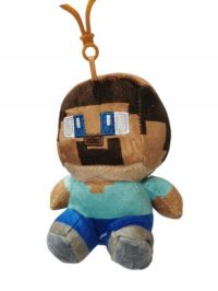 peluche llavero MINECRAFT  steve sentado 10cm