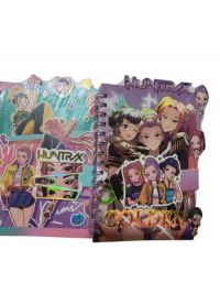 agendas  K-POP hoja C/diseno  16X21cm rosa  vioreta