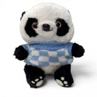 peluche  felpa   PANDA c/azul y bco 23cm
