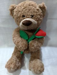 peluche  felpa OSO c/flores   marron 40cm
