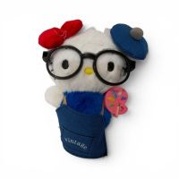 peluche  llavero KT  c/lgafas azul 13cm