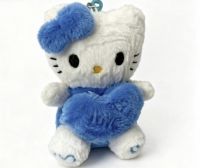peluche  llavero KT  c/love  azul 13cm